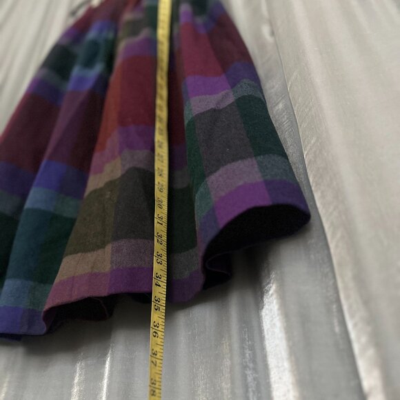 plaid wool maxi pleated skirt - Picture 5 of 8